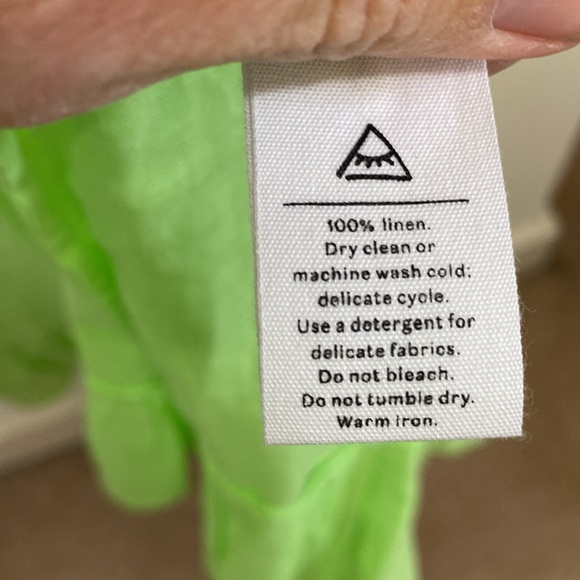 Sleeper Linen Loungewear Dress in Lime Sz 1 worn once - Picture 7 of 8